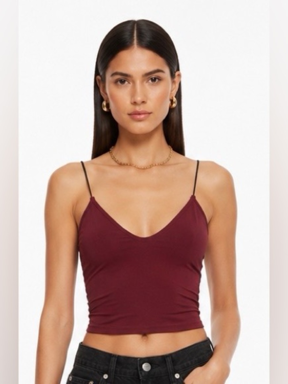 Free People NWOT Seamless Brami Cami in Wine